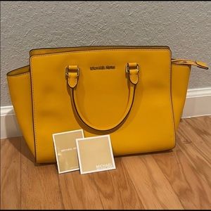 Yellow Michael Kors Selma Bag